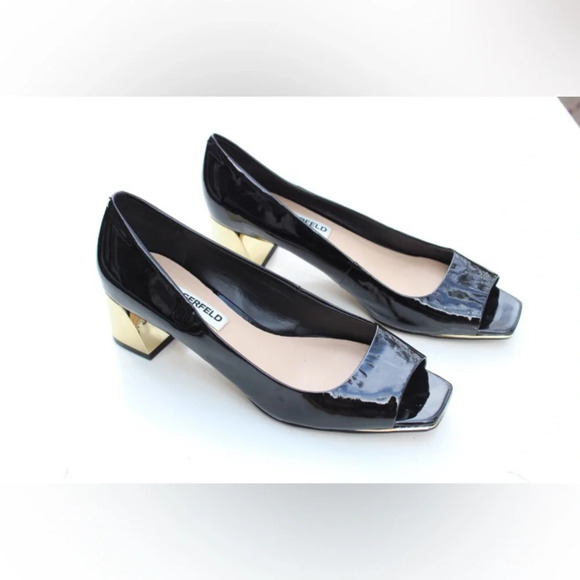 Karl Lagerfeld peep toe pumps - Picture 1 of 14